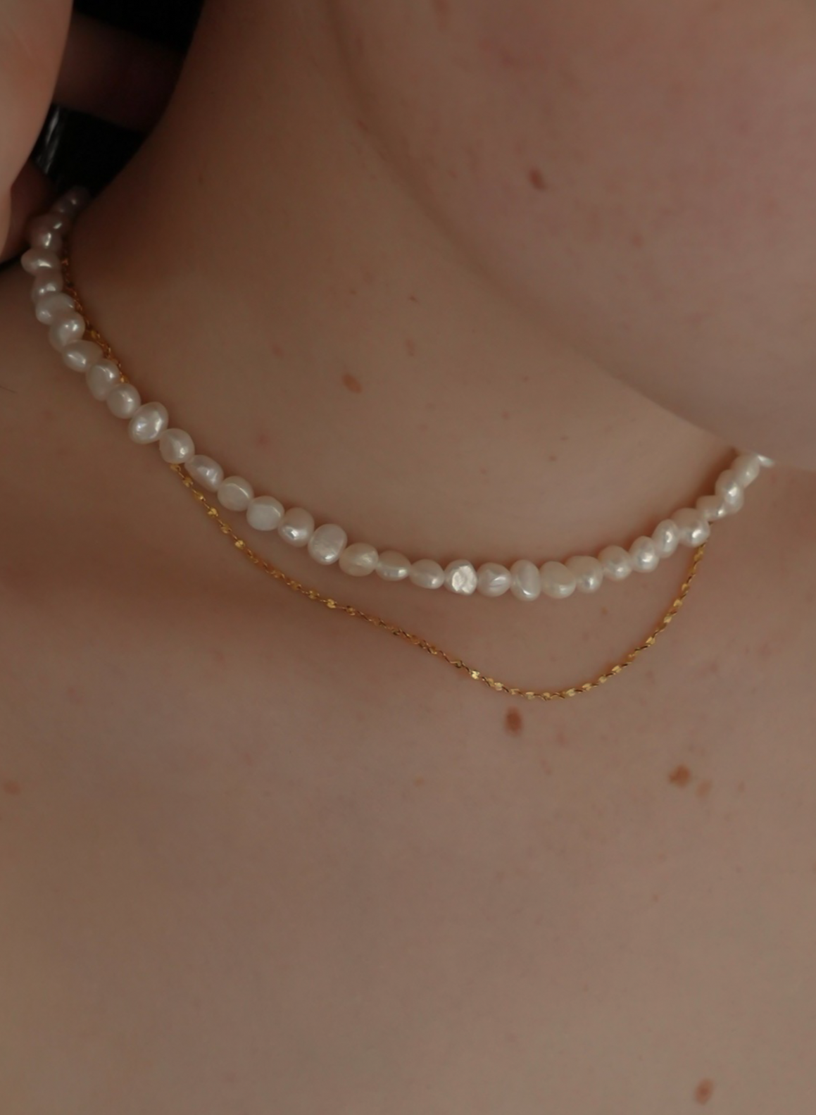 Pearl petit necklace(set) / 316L(金属アレルギー対応)