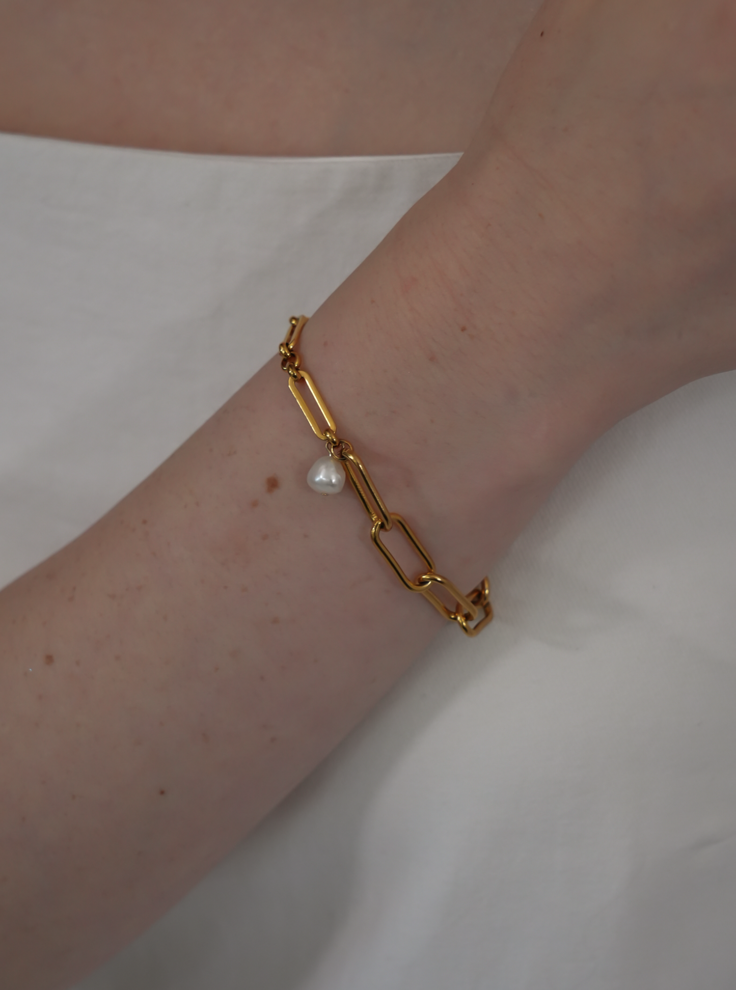 Pearl brillant chain bracelet / 316L(金属アレルギー対応)