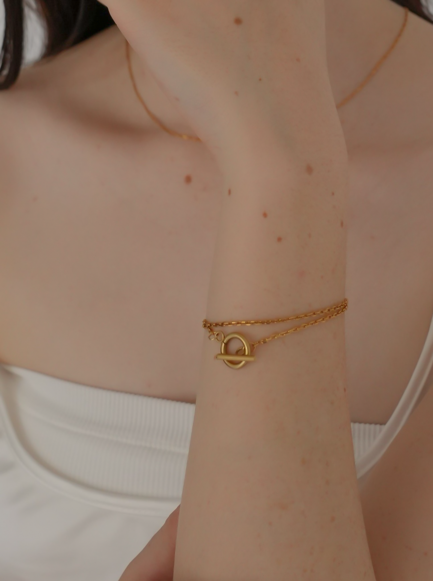 double chain bracelet / 316L(金属アレルギー対応)