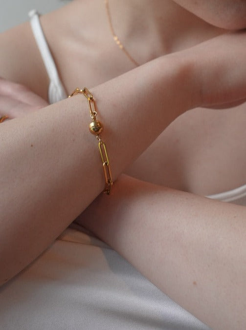 aimant rectangle chain bracelet / 316L(金属アレルギー対応)