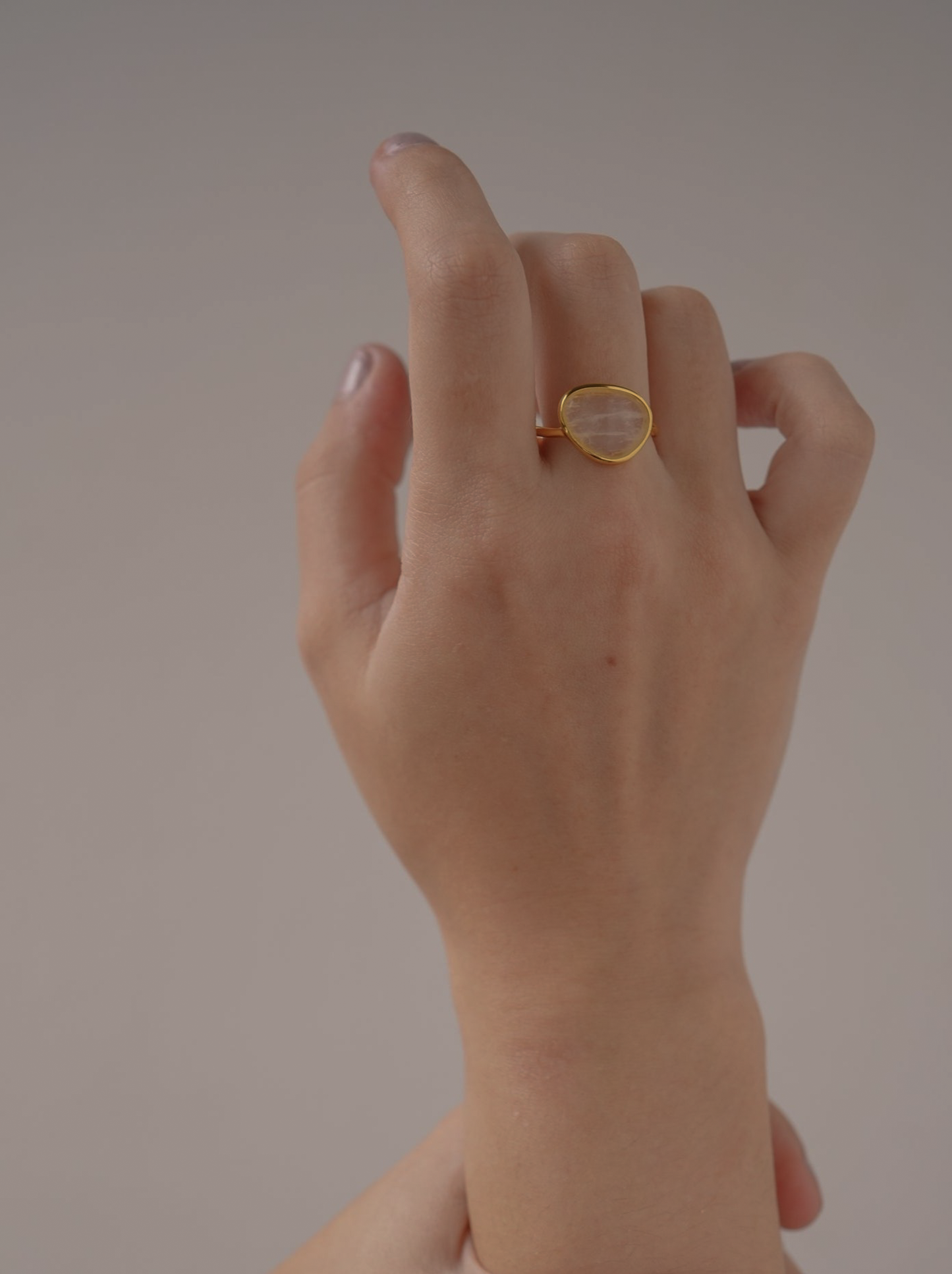 ellipse ring(Blanc pur) / s925