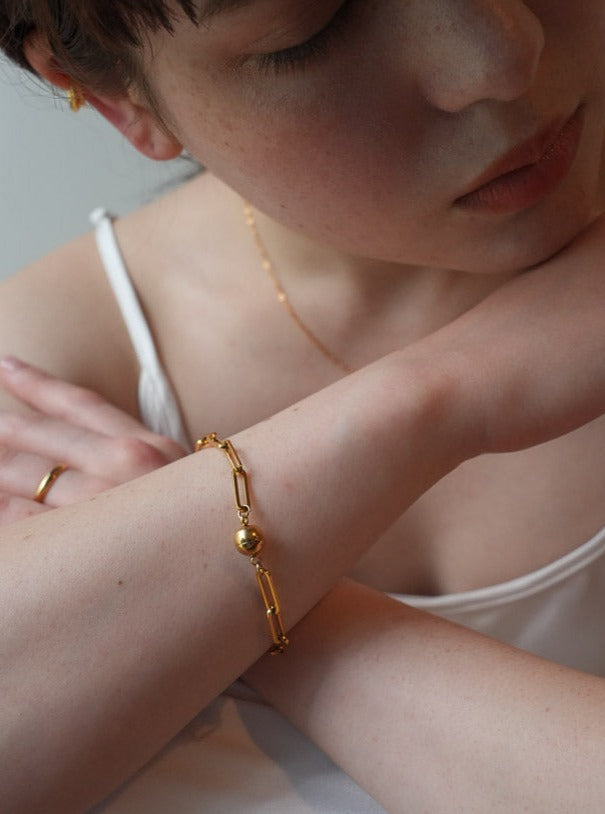 aimant rectangle chain bracelet / 316L(金属アレルギー対応)