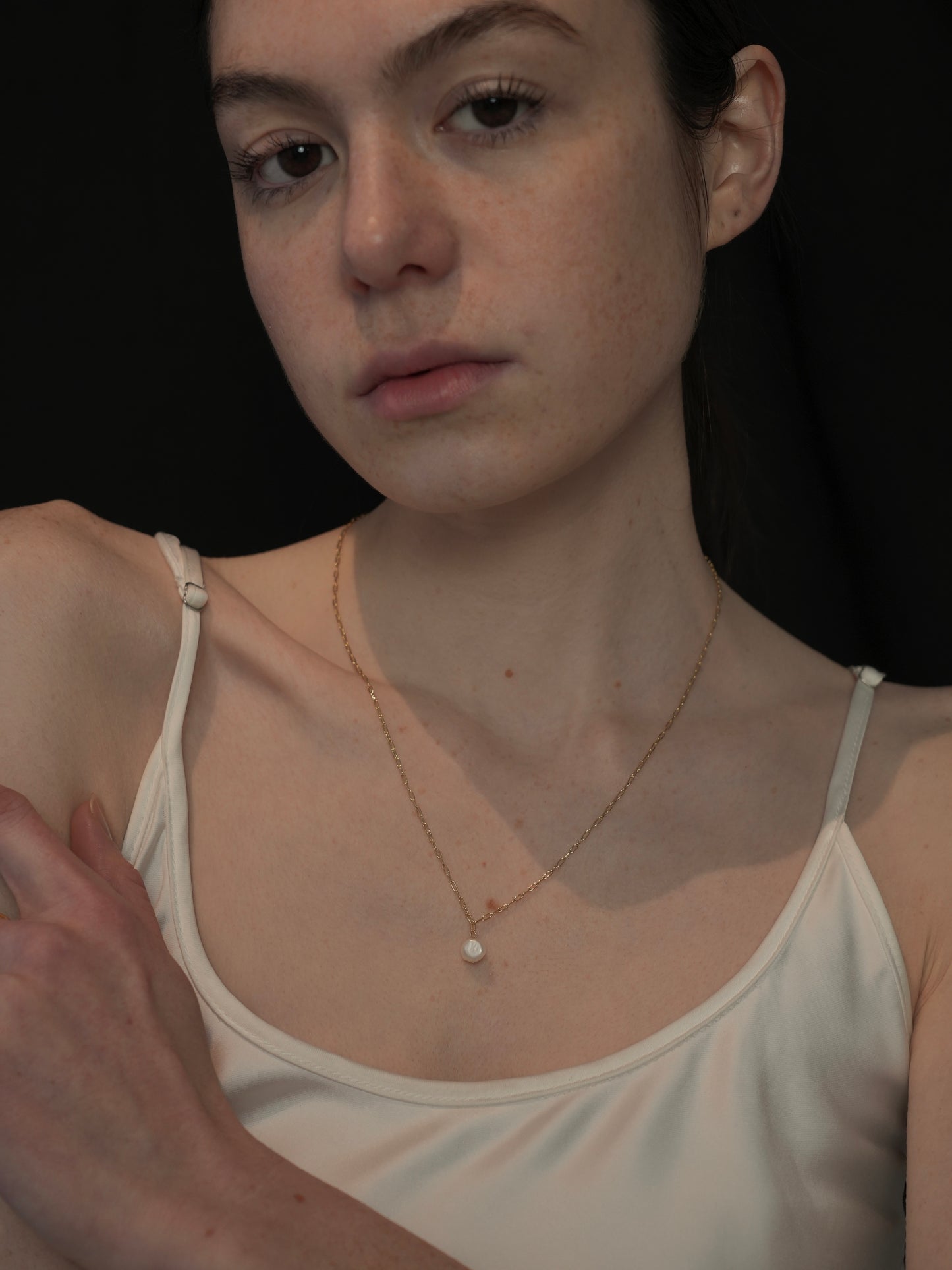 pearl ritys necklace / (金属アレルギー対応)