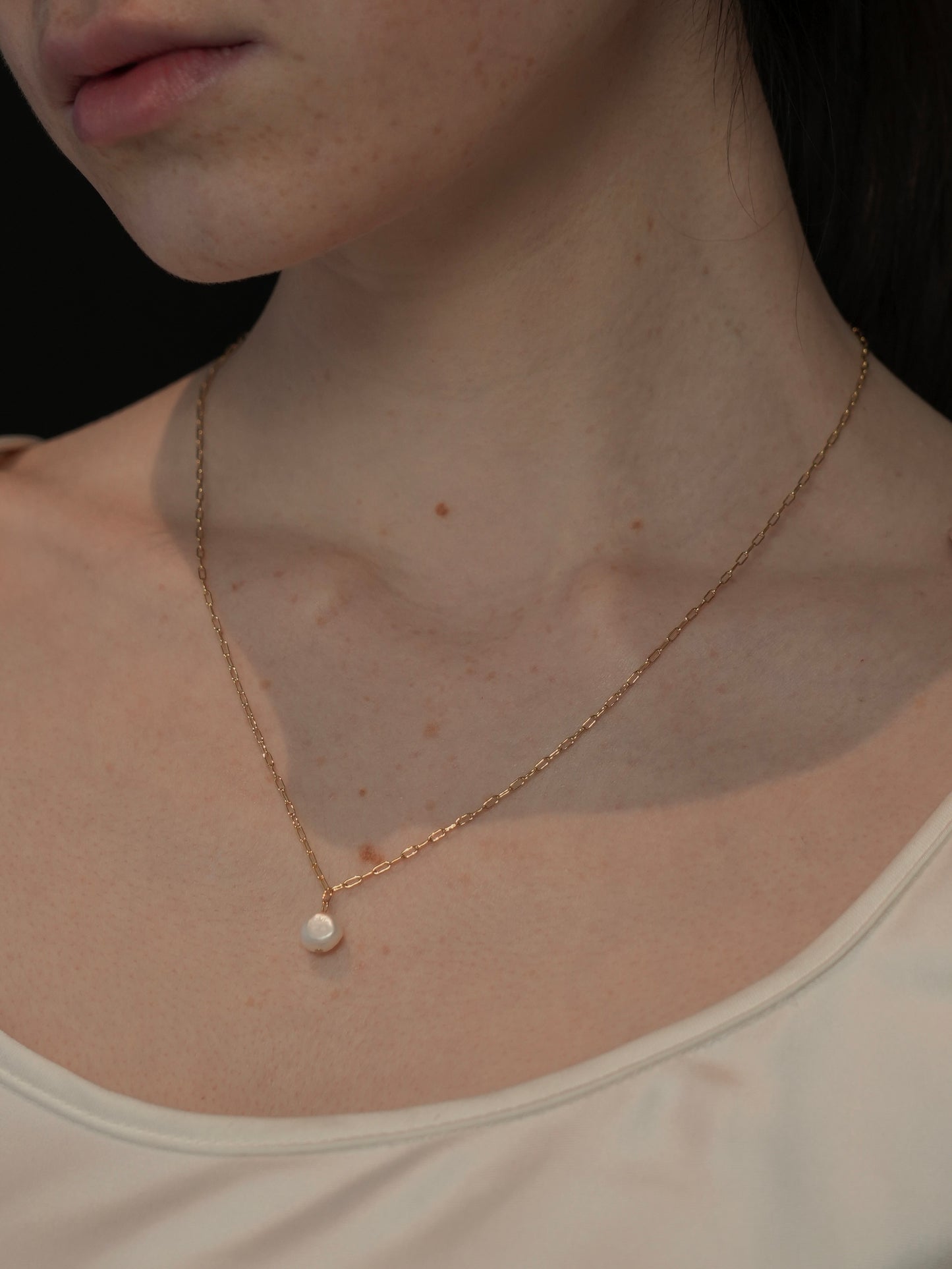 pearl ritys necklace / (金属アレルギー対応)