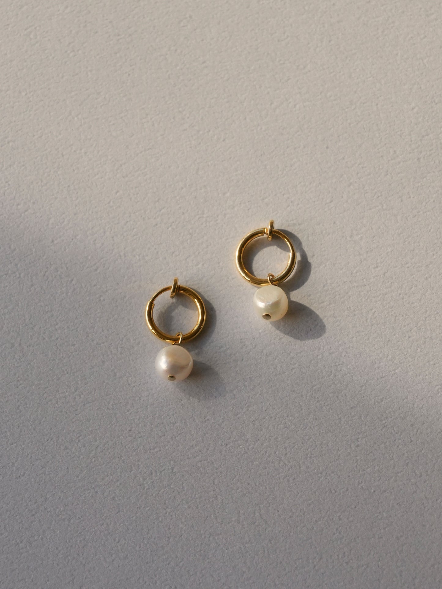 pearl hoop earring