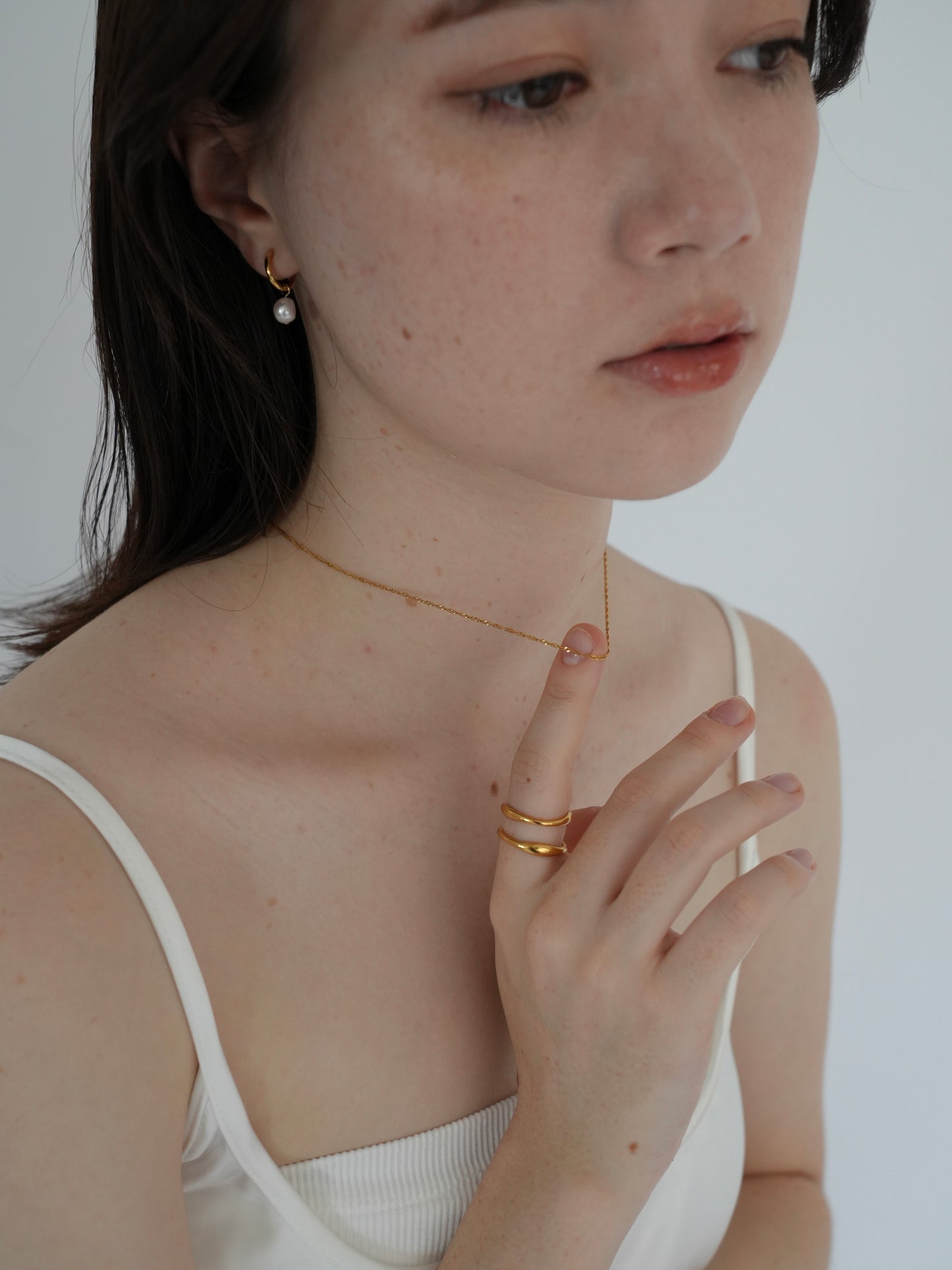 Spiral chain necklace / 316L(金属アレルギー対応)