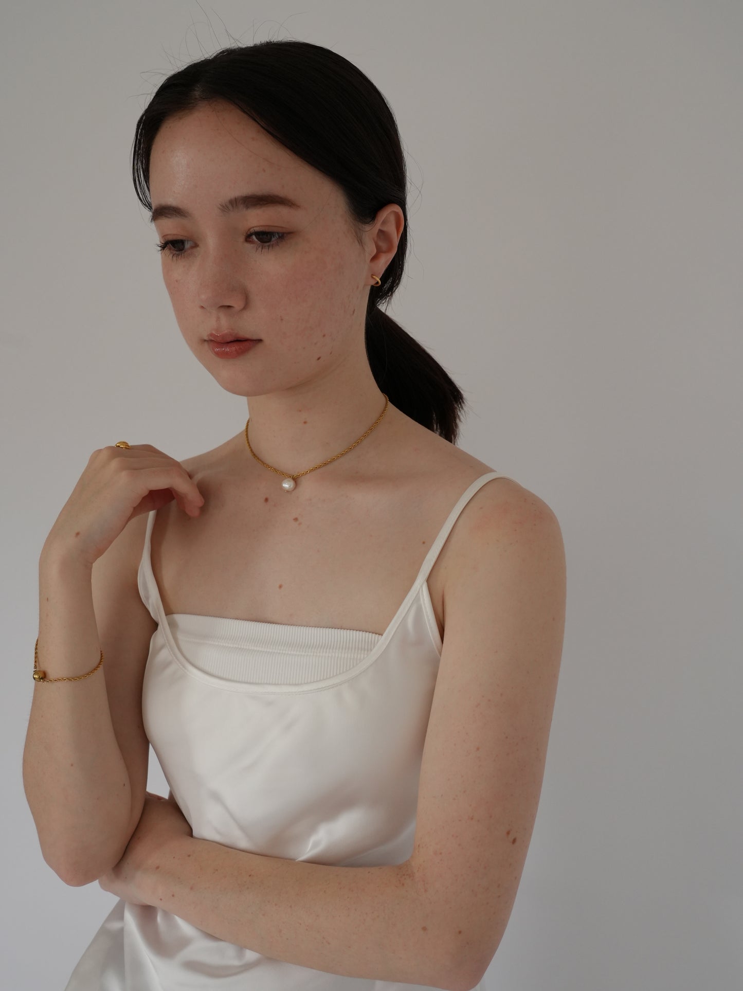 Pearl chain choker / 316L(金属アレルギー対応)