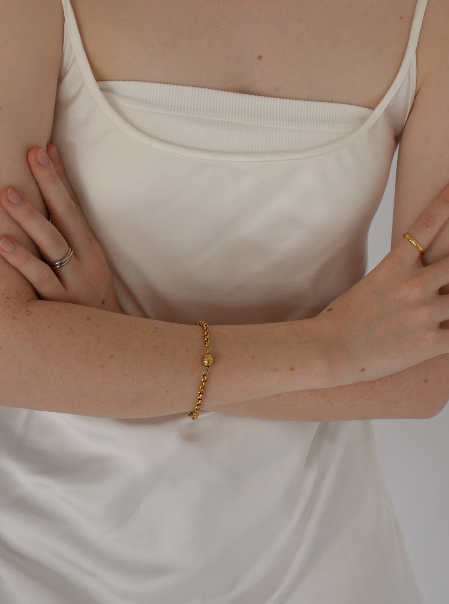 aimant cercle chain bracelet / 316L(金属アレルギー対応)