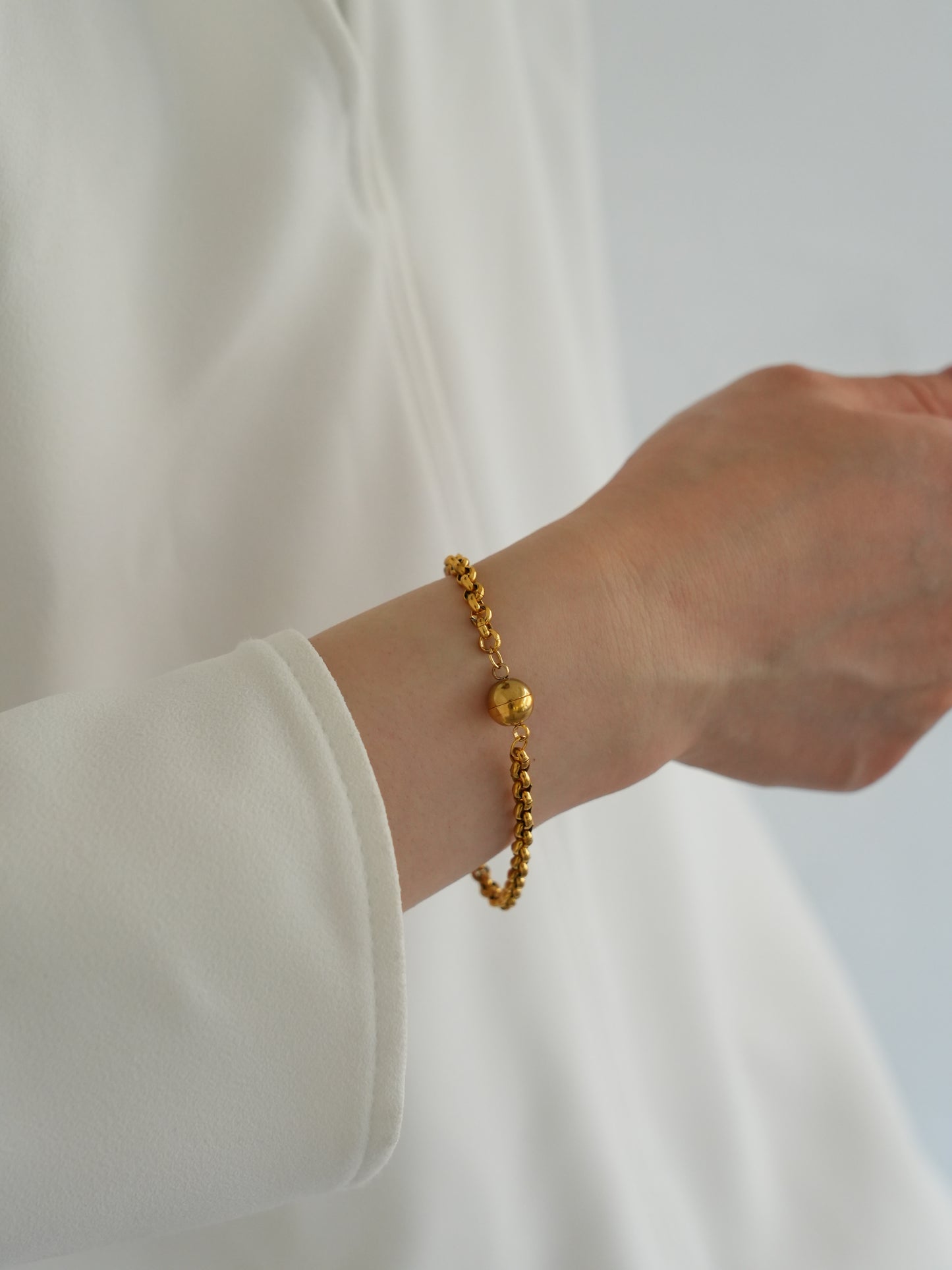 aimant cercle chain bracelet / 316L(金属アレルギー対応)