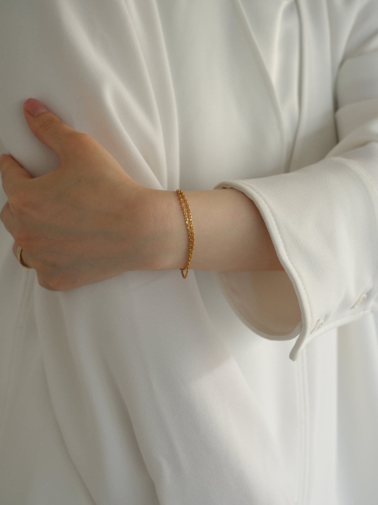 double chain bracelet / 316L(金属アレルギー対応)