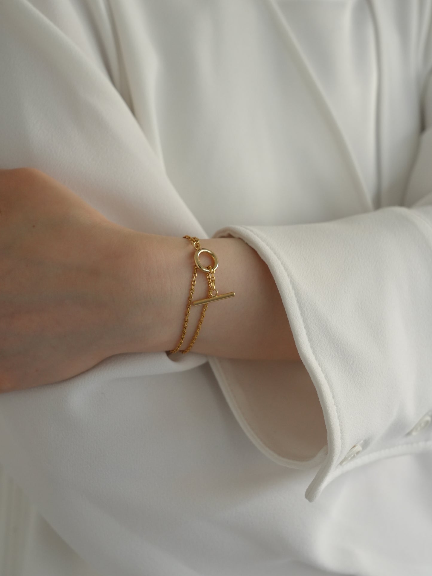 double chain bracelet / 316L(金属アレルギー対応)