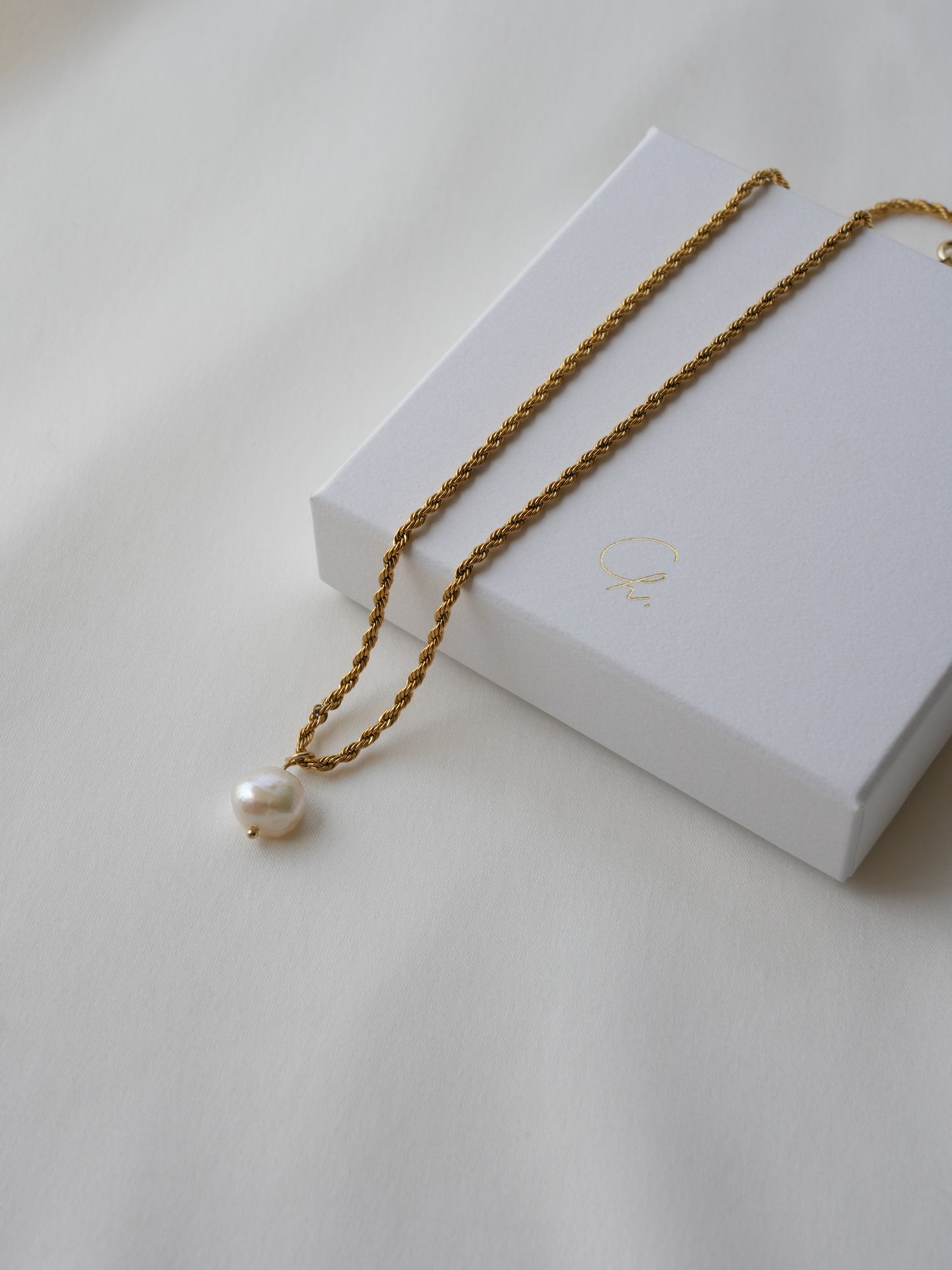 Pearl chain choker / 316L(金属アレルギー対応)