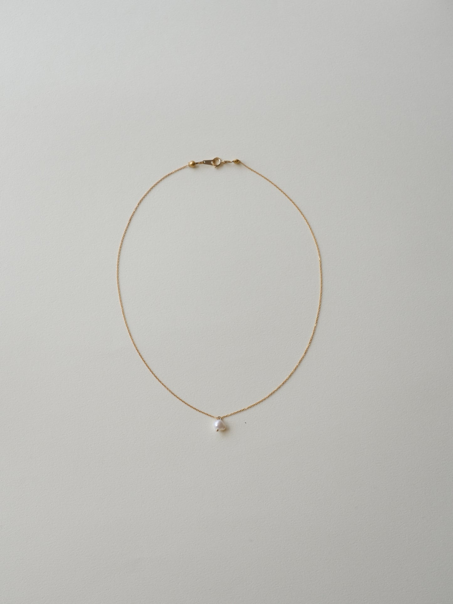 pearl mince chain necklace / 316L(金属アレルギー対応)