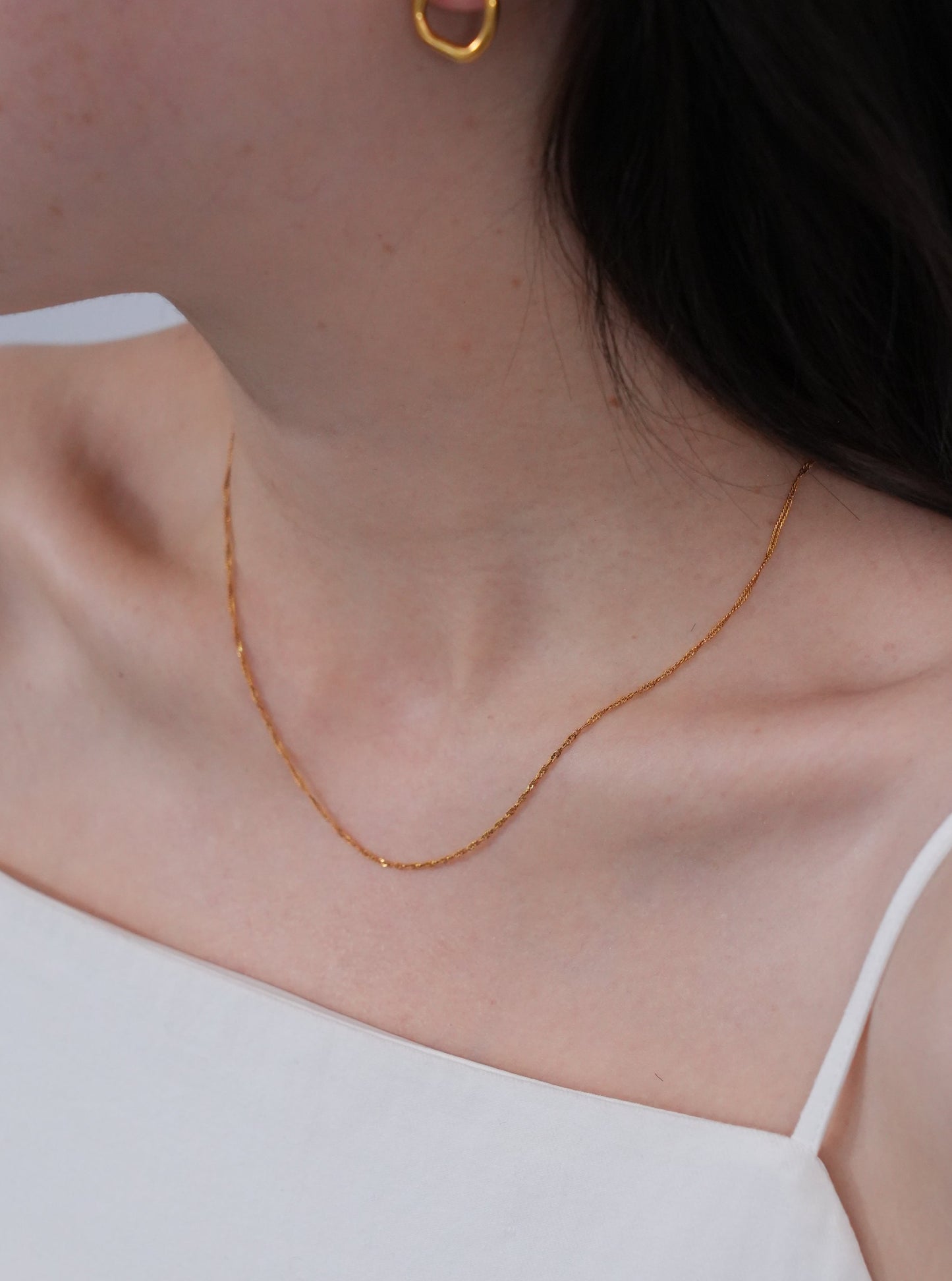Spiral chain necklace / 316L(金属アレルギー対応)