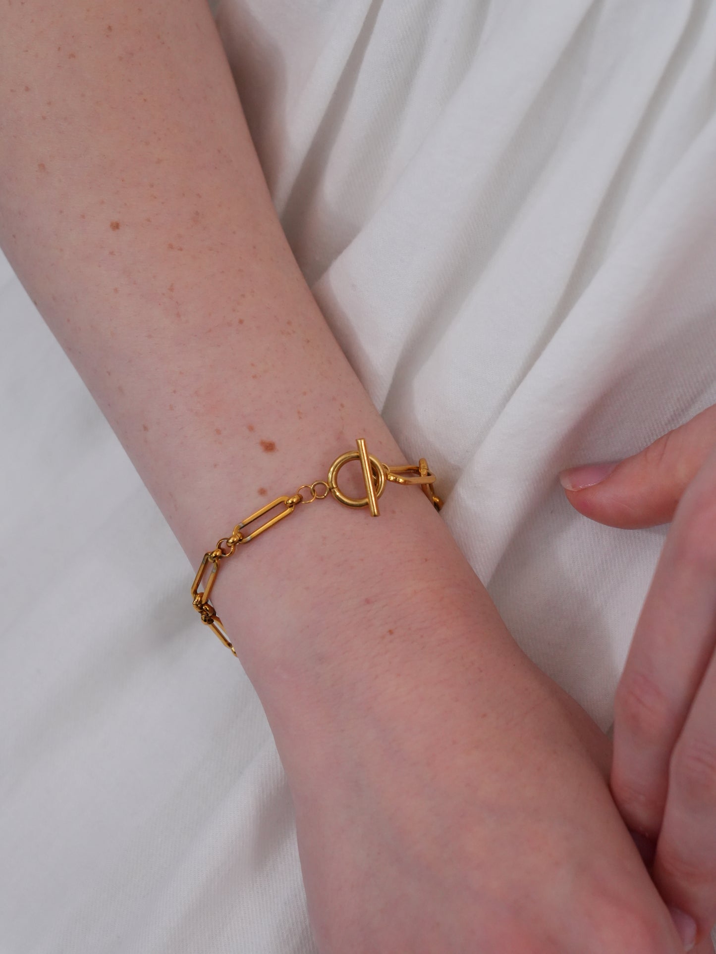 Pearl brillant chain bracelet / 316L(金属アレルギー対応)