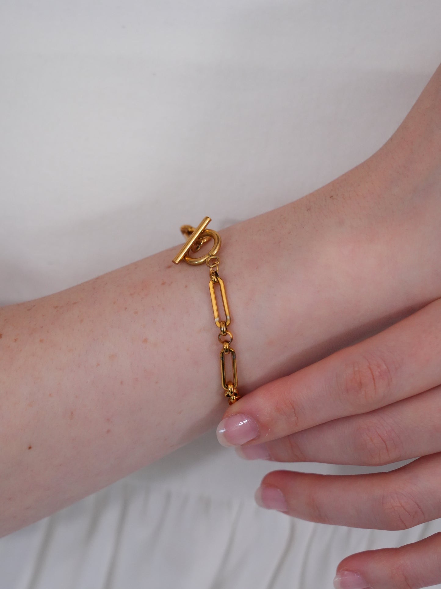 Pearl brillant chain bracelet / 316L(金属アレルギー対応)