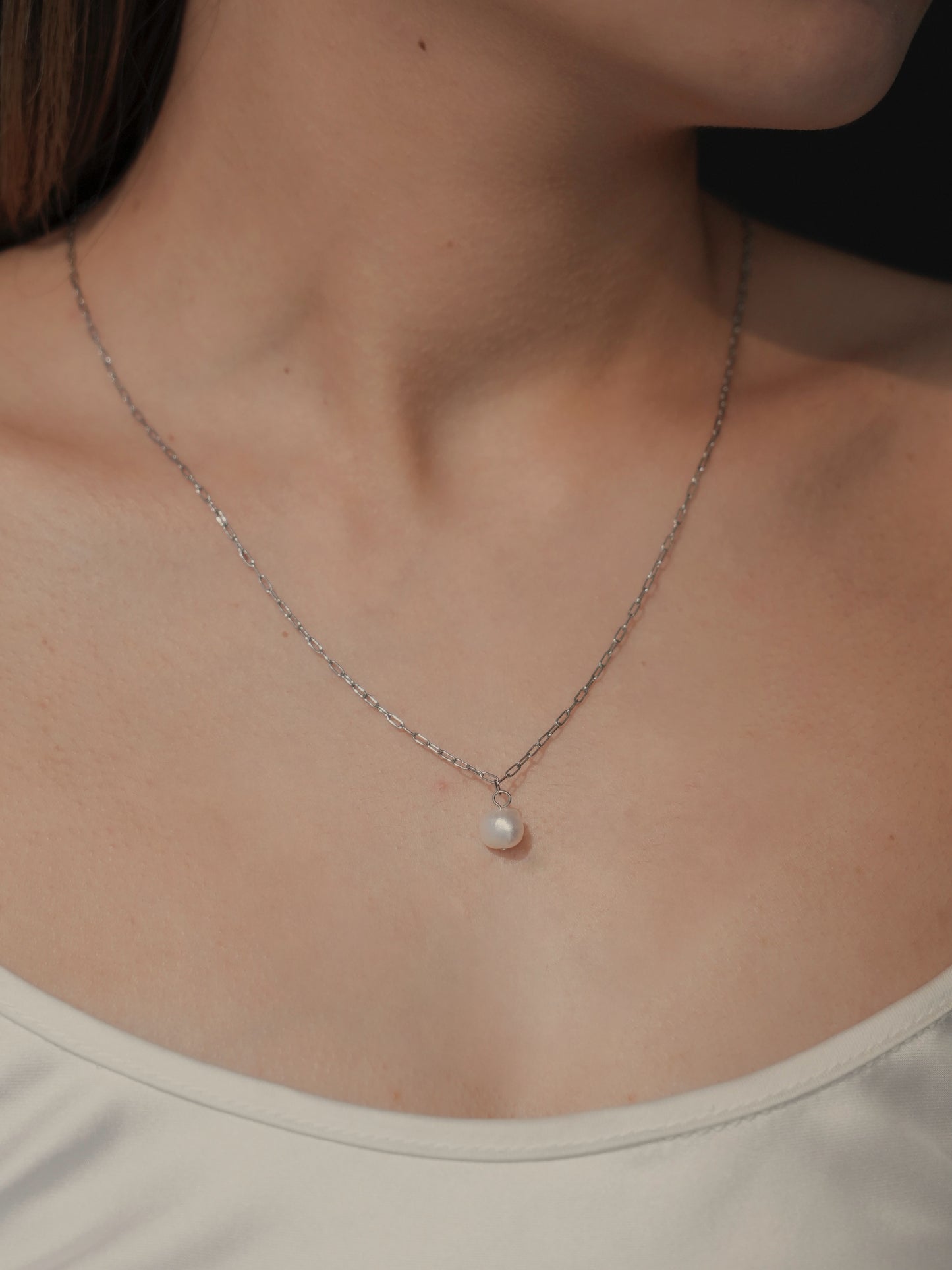 pearl ritys necklace / (金属アレルギー対応)