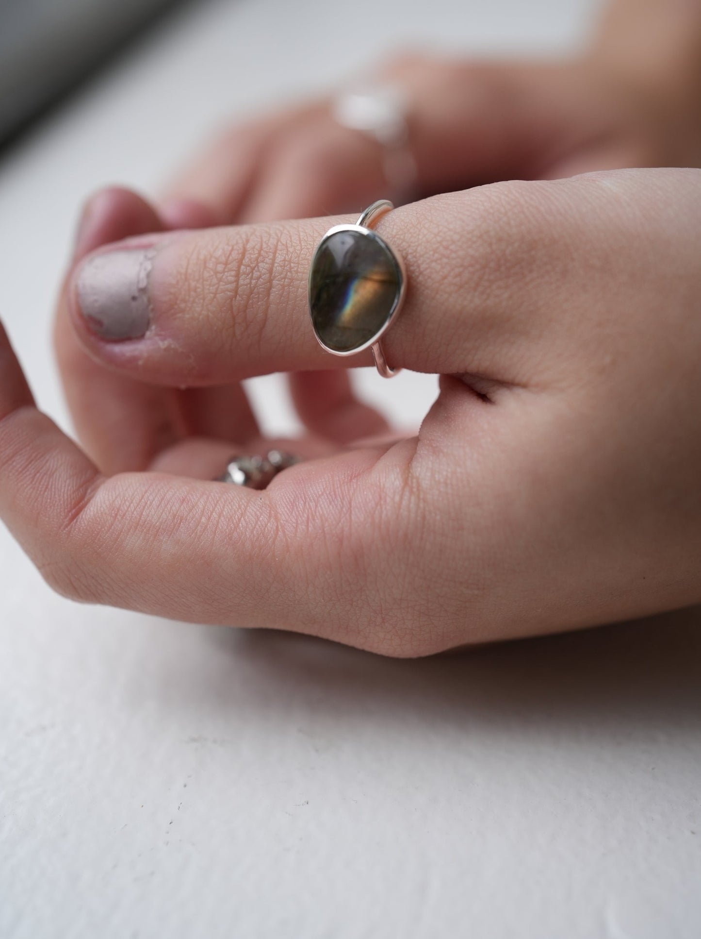 ellipse ring(rocher lunaire) / s925