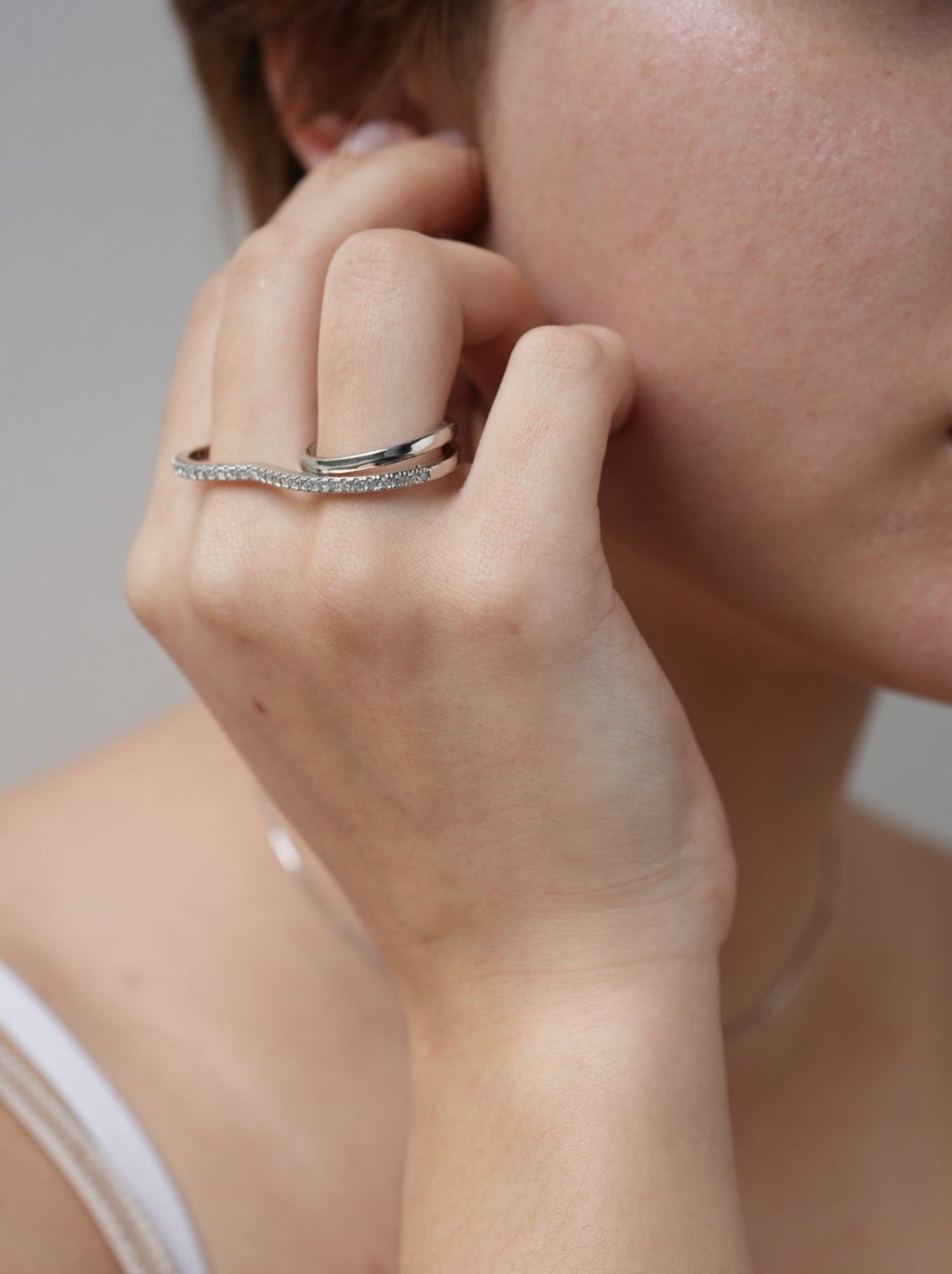heart hoop ring