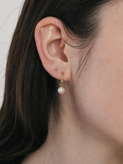 pearl hoop earring