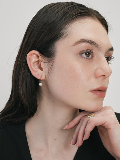 pearl hoop earring