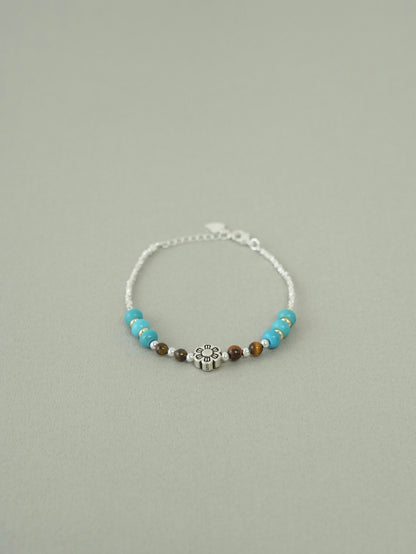 turquoise flower bracelet