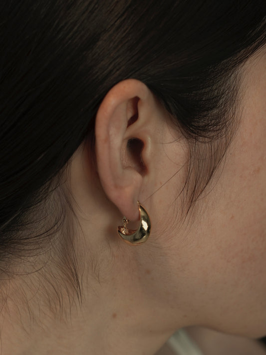 half moon earring
