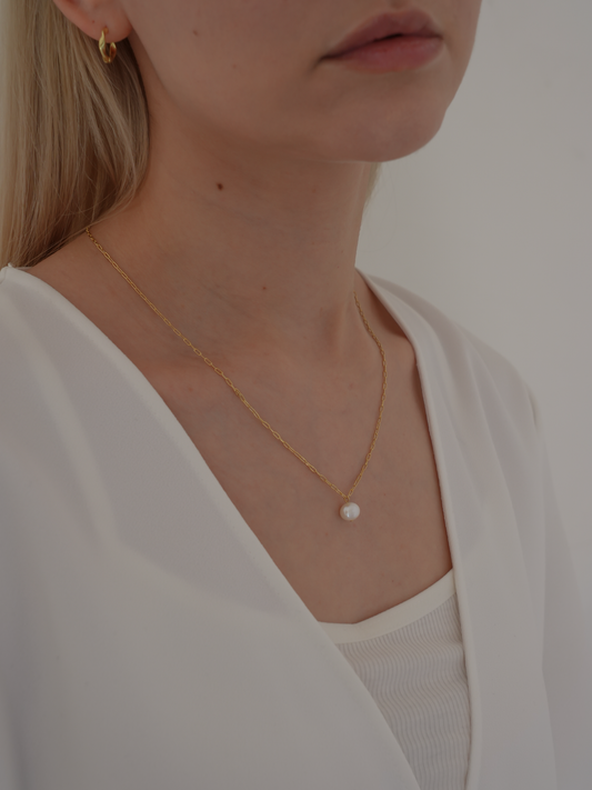 pearl Ritys necklace / (金属アレルギー対応)