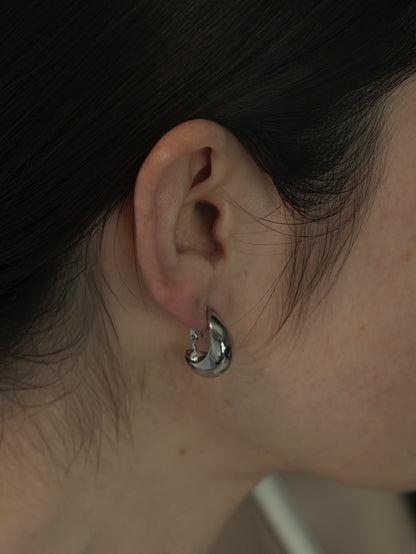 half moon earring
