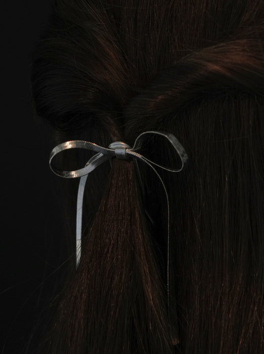 metal ribbon  hair cuff