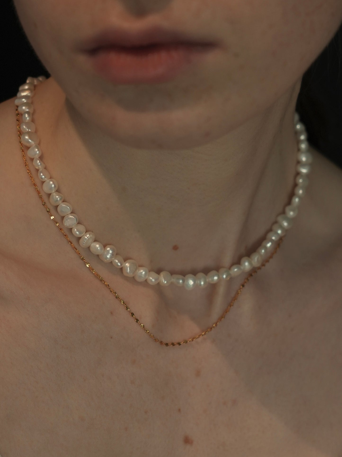 Pearl petit necklace(set) / 316L(金属アレルギー対応)