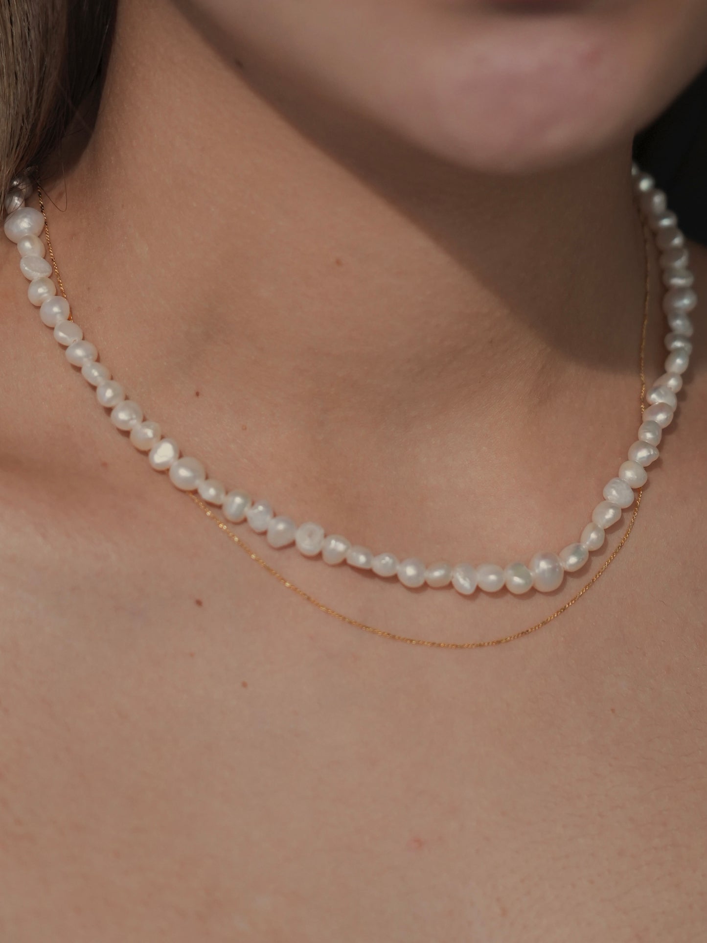 pearl pomp necklace (set)