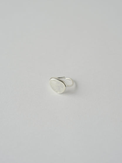 ellipse ring(Blanc pur) / s925