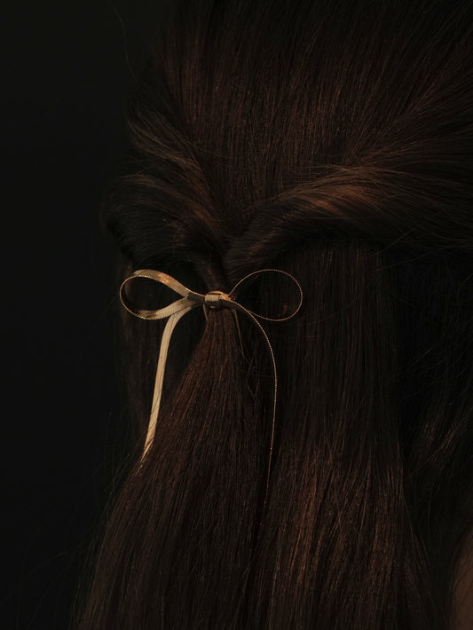 metal ribbon  hair cuff
