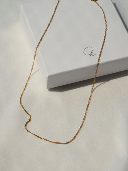 Spiral chain necklace / 316L(金属アレルギー対応)
