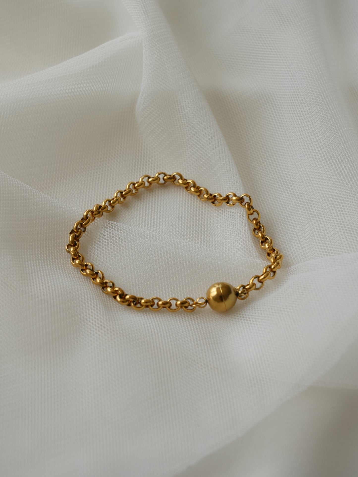 aimant cercle chain bracelet / 316L(金属アレルギー対応)