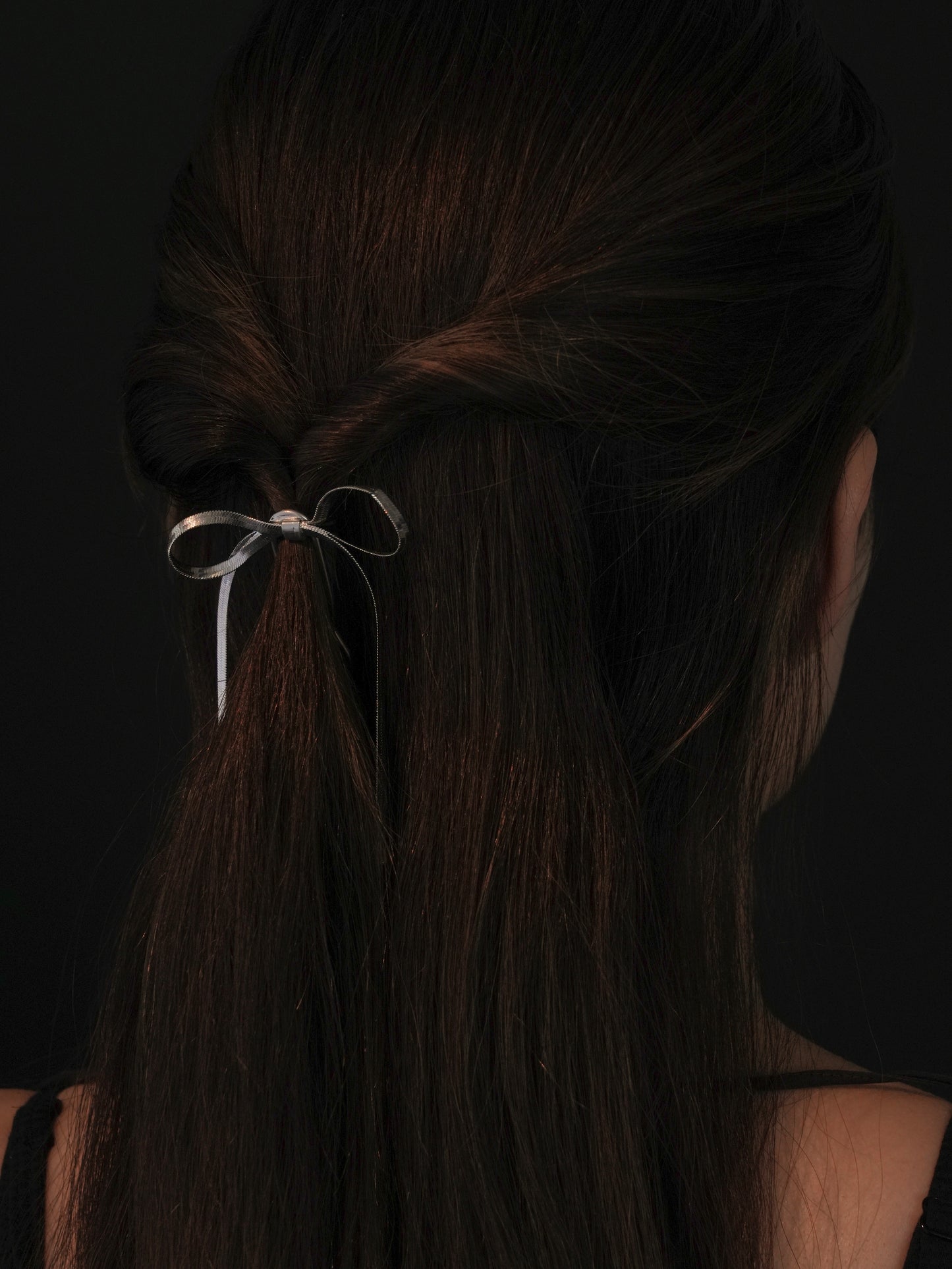 metal ribbon  hair cuff