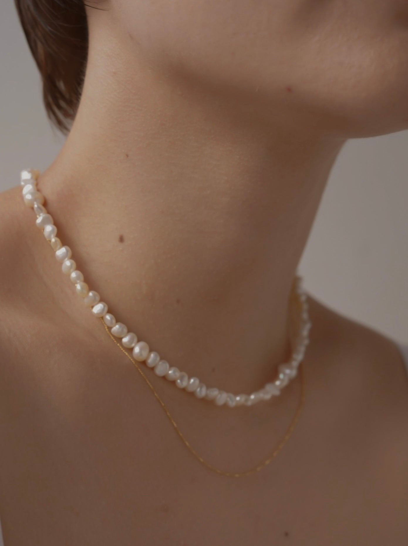 pearl pomp necklace (set) – Chérie