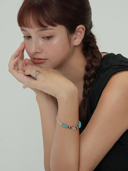 turquoise flower bracelet