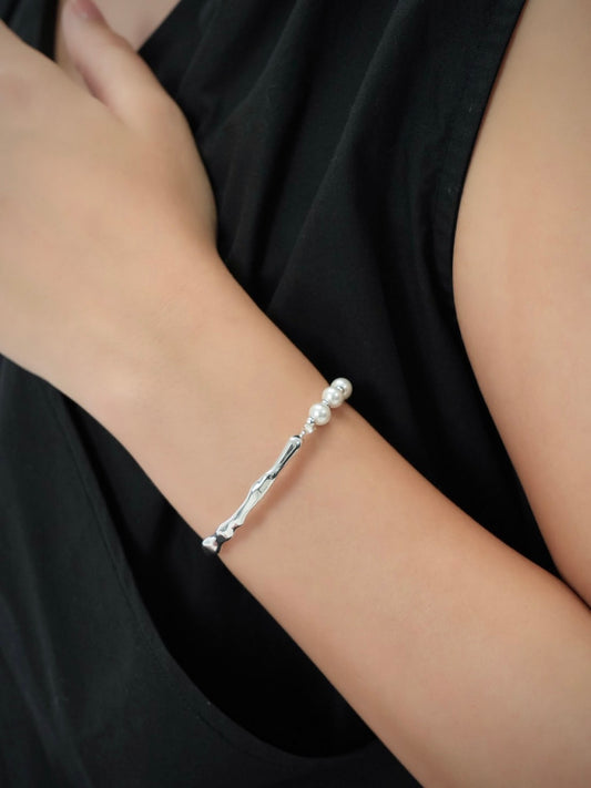 half pearl bangle