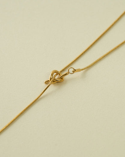 knot slide necklace / 316L