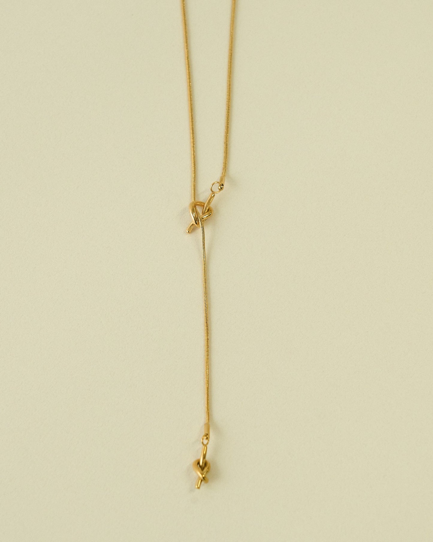 knot slide necklace / 316L