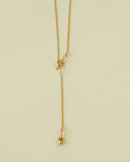 knot slide necklace / 316L