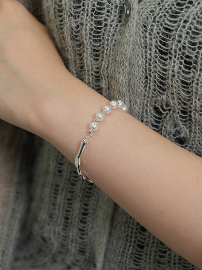 half pearl bangle
