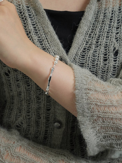 half pearl bangle