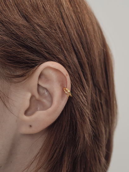 cavity ear cuff / s925