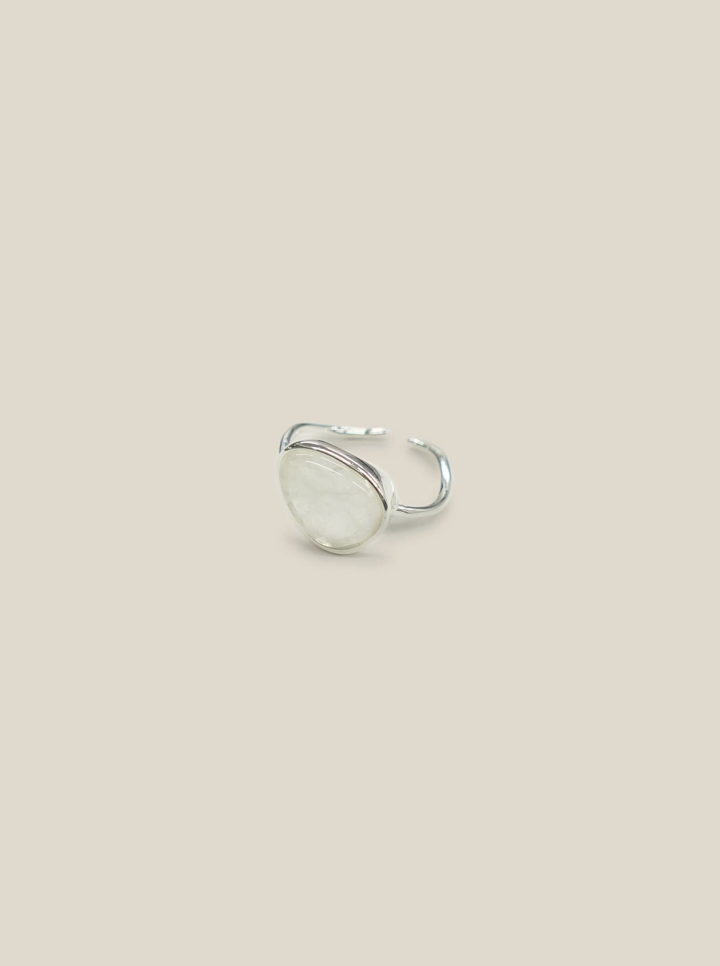 ellipse ring(Blanc pur) / s925